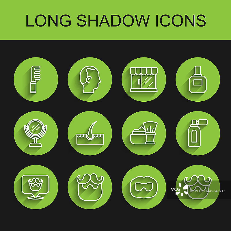 理发店胡须和胡刷套装图片素材