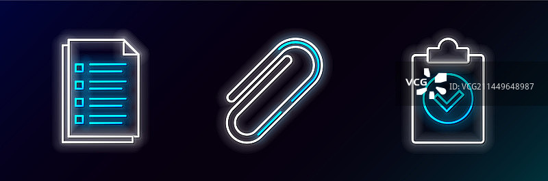 已完成任务文件和纸张线条图片素材