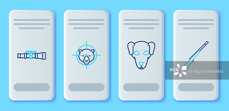 猎熊瞄准线稿图案图片素材