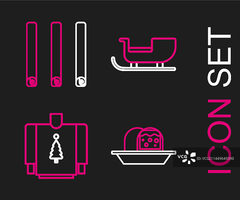 杏仁蛋白软糖、海绵蛋糕、圣诞毛衣图片素材