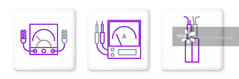 电缆、安培计和万用表图片素材