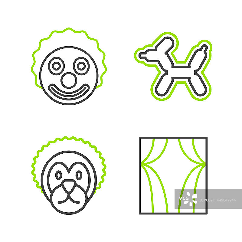 马戏团帷幕、狮子、气球图片素材