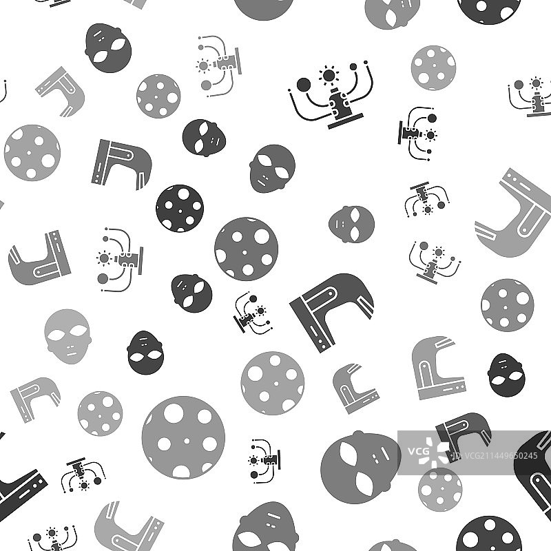 太阳系外星宇航员头盔和月球图片素材