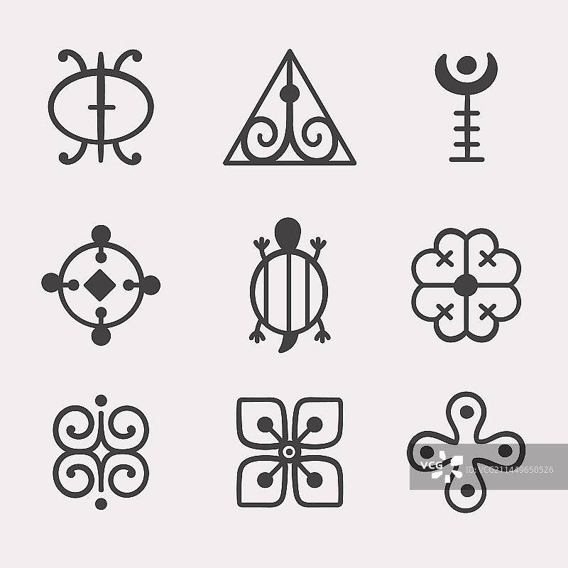 扁平风格非洲符号图片素材