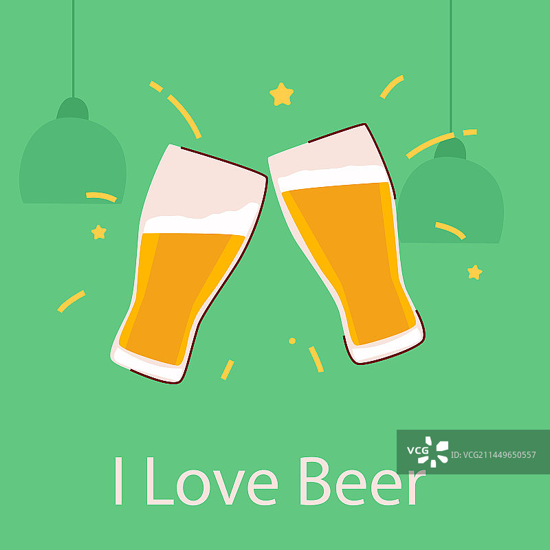 国际啤酒日庆祝活动扁平风帖子图片素材