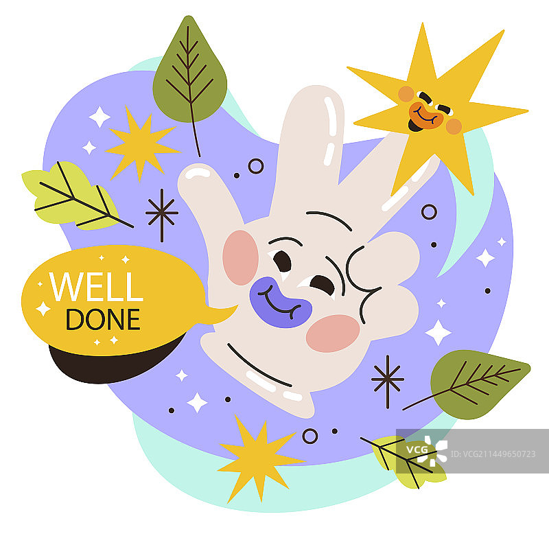 扁平风积极氛围设计图片素材