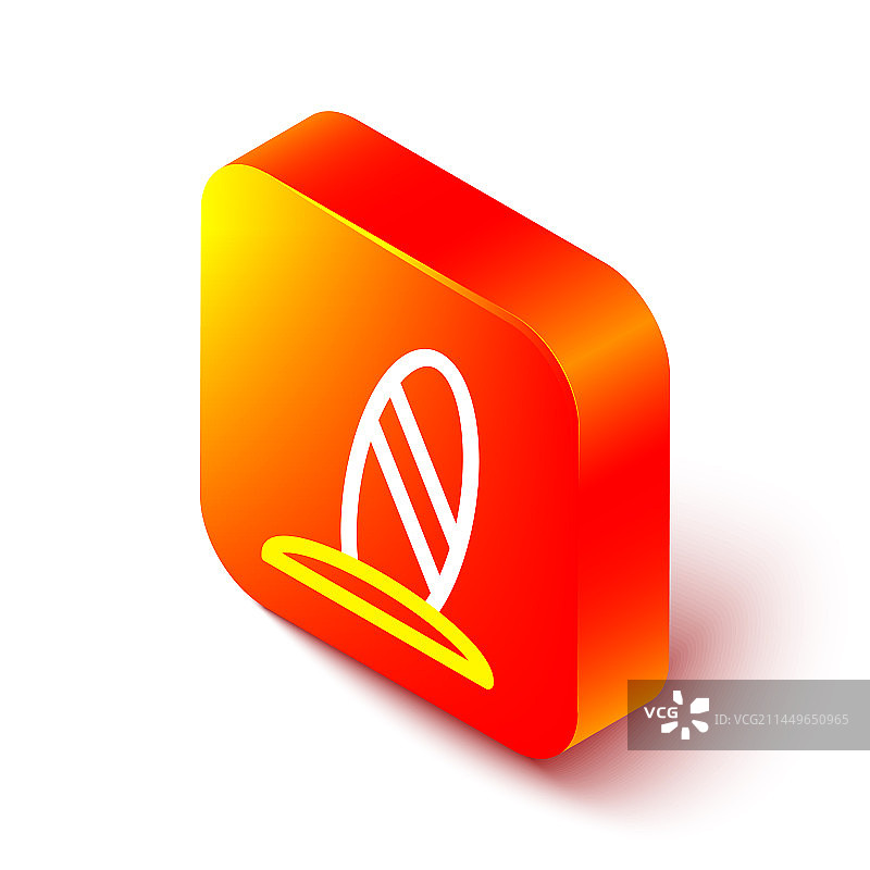 等距线冲浪板图标隔离在白色图片素材