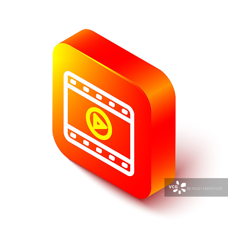 2.5D白色背景播放视频线条图标图片素材