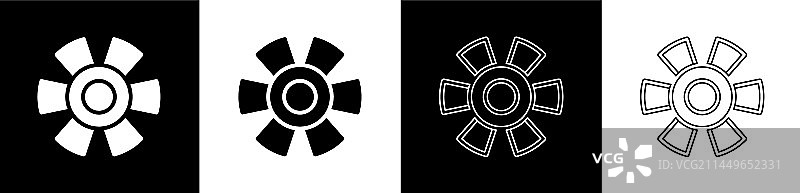 黑白背景上的日落图标图片素材