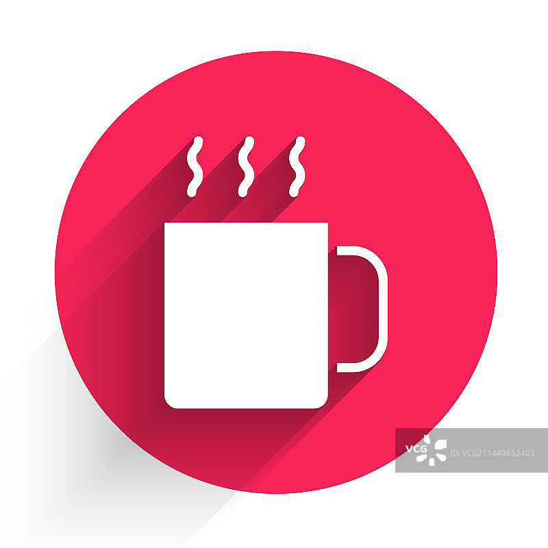 带长阴影的白色茶杯图标图片素材