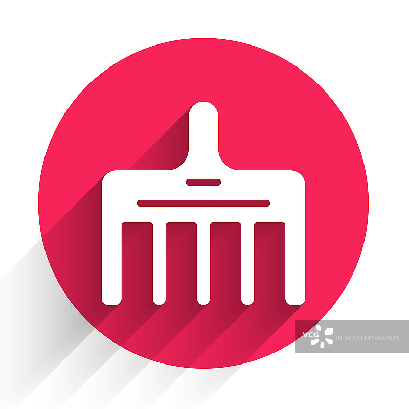 白色发刷图标，长阴影图片素材