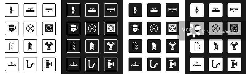 漏水的破裂管道工业阀门图片素材