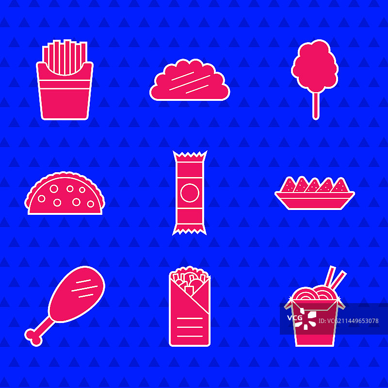 巧克力棒土耳其烤肉亚洲面条套装图片素材