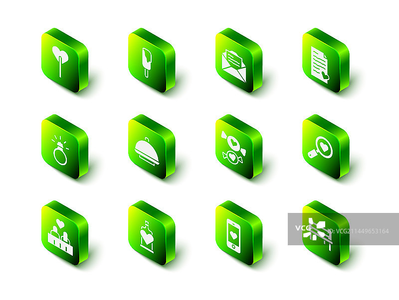 冰淇淋贺卡信封组合图片素材