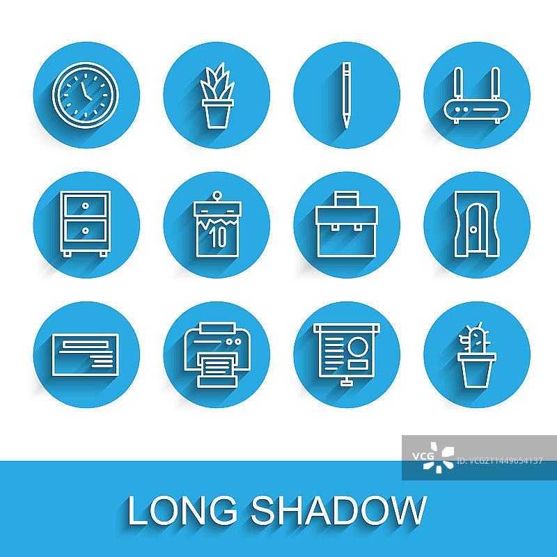 名片打印机时钟黑板图片素材