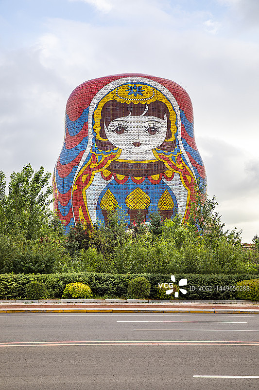 满洲里套娃广场图片素材