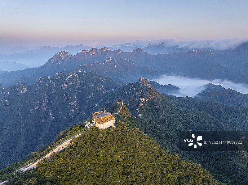 箭扣长城日出图片素材