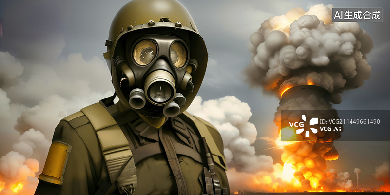 【AI数字艺术】核战争概念场景图片素材