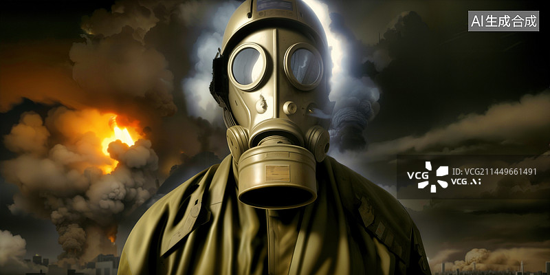 【AI数字艺术】核战争概念场景图片素材