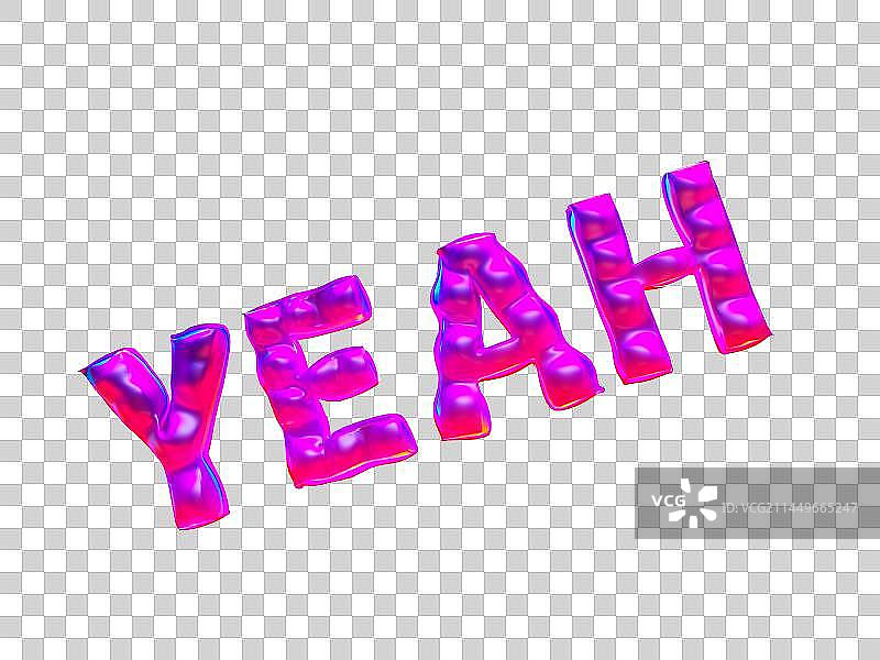 3D渲染膨胀酸性字母图片素材