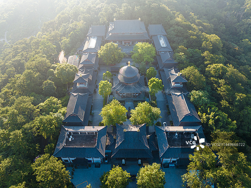 广西南宁青秀山风景区观音禅寺航拍图片素材