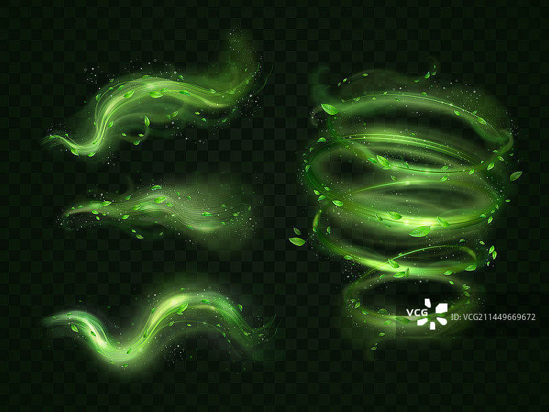 具有自然效果的魔法树叶图片素材