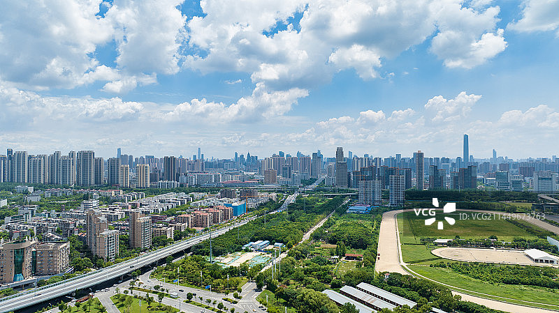 湖北武汉汉飞大道通往机场高速航拍图片素材