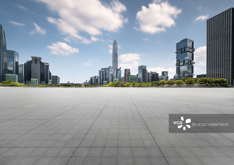 深圳城市天际线与广场图片素材