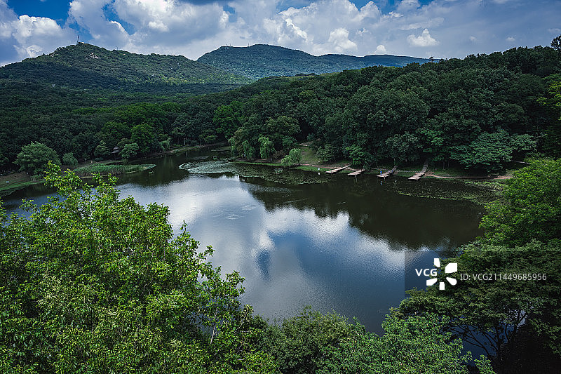南京钟山琵琶湖图片素材