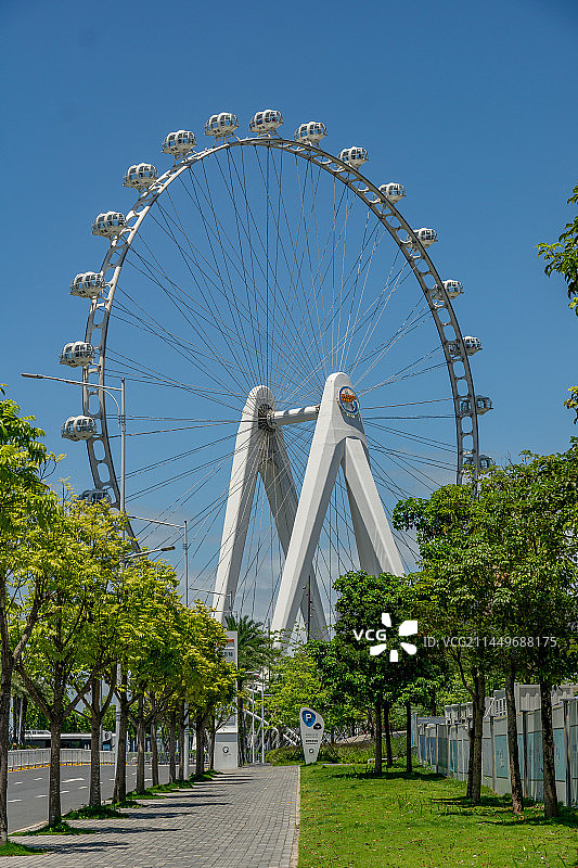 深圳欢乐港湾湾区之光亚洲最大摩天轮全景图图片素材
