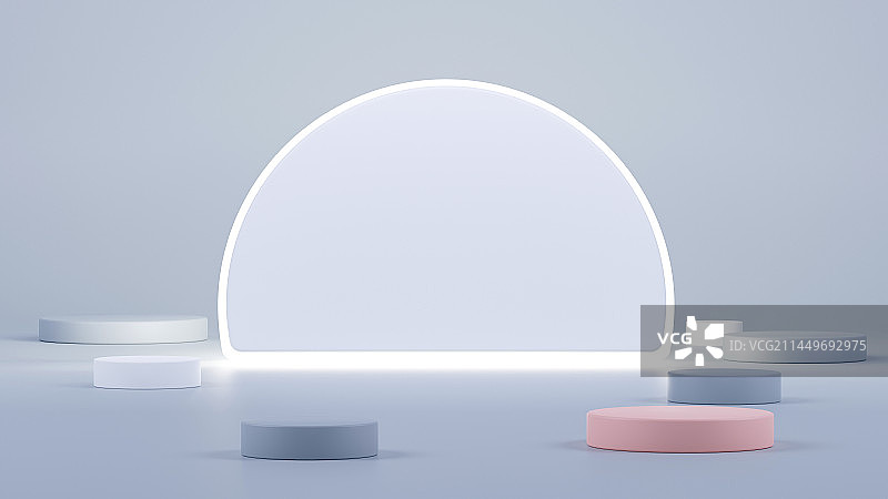 极简抽象几何产品展台，三维图形背景图片素材