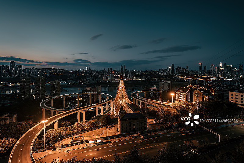 夜幕下的重庆图片素材