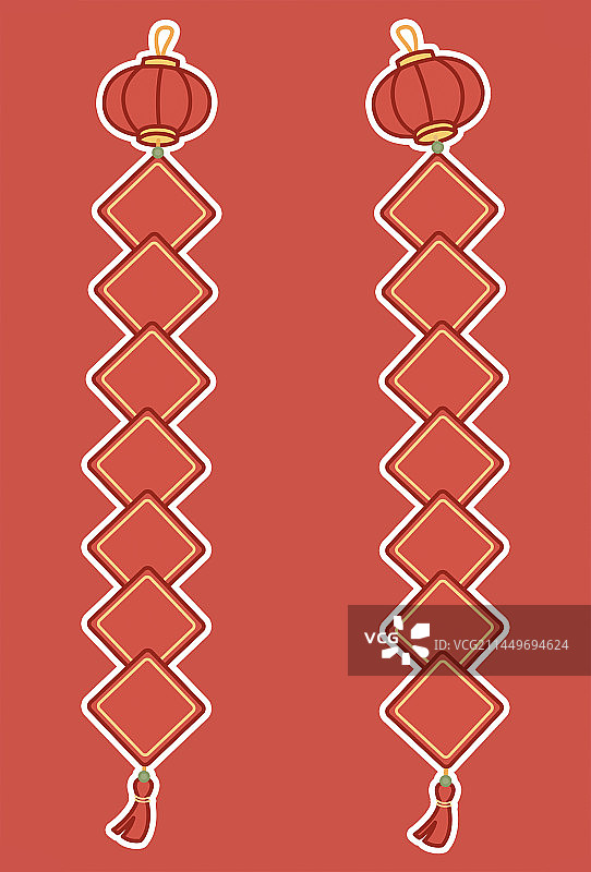 填字灯笼方形空白对联 悬挂竖条幅装饰图片素材