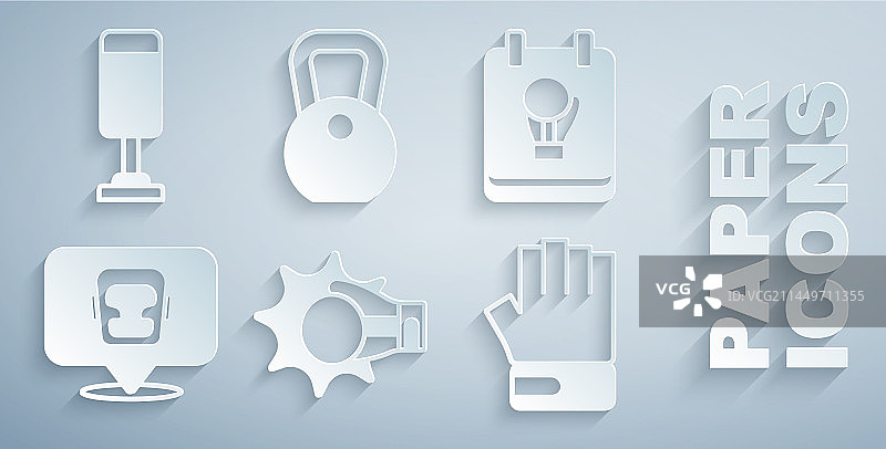 拳击手套拳击头盔综合格斗击打组合图片素材