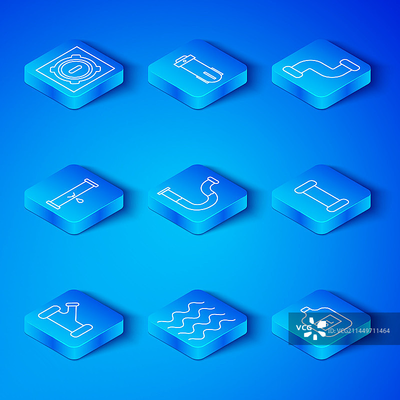 工业金属管道水波图片素材