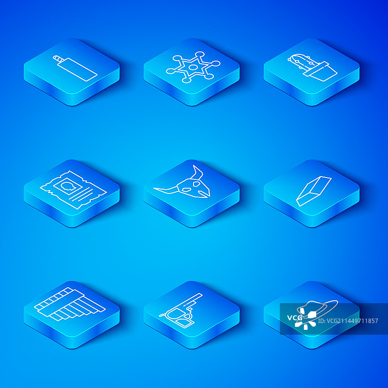 排箫水牛头骨左轮手枪图案图片素材