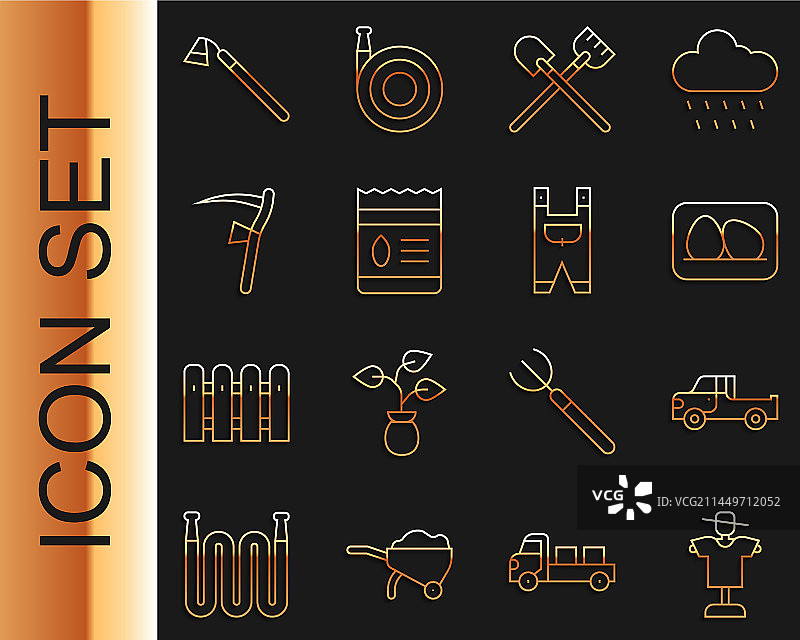 稻草人、皮卡车、鸡蛋图案banner图片素材