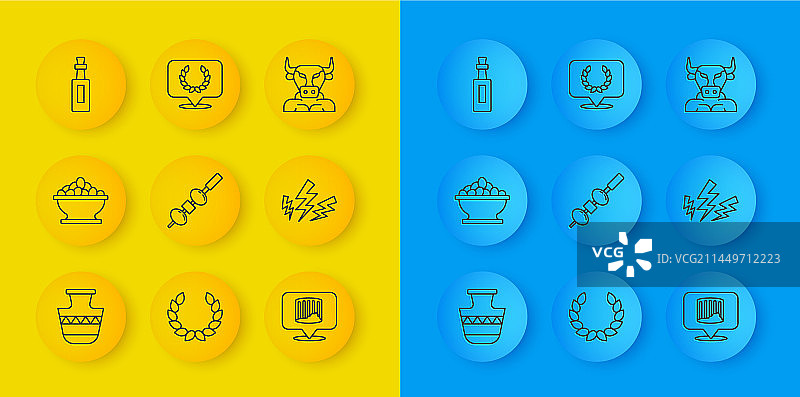 古代双耳瓶碗装橄榄banner图片素材