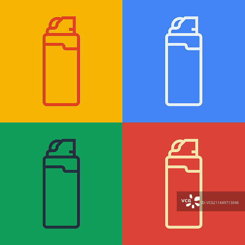 波普艺术风格打火机彩色图标图片素材