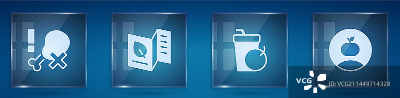 禁止鸡腿素食菜单图片素材