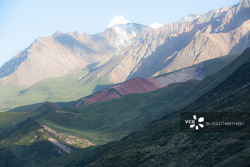 祁连县野牛沟乡G213沿途风光图片素材