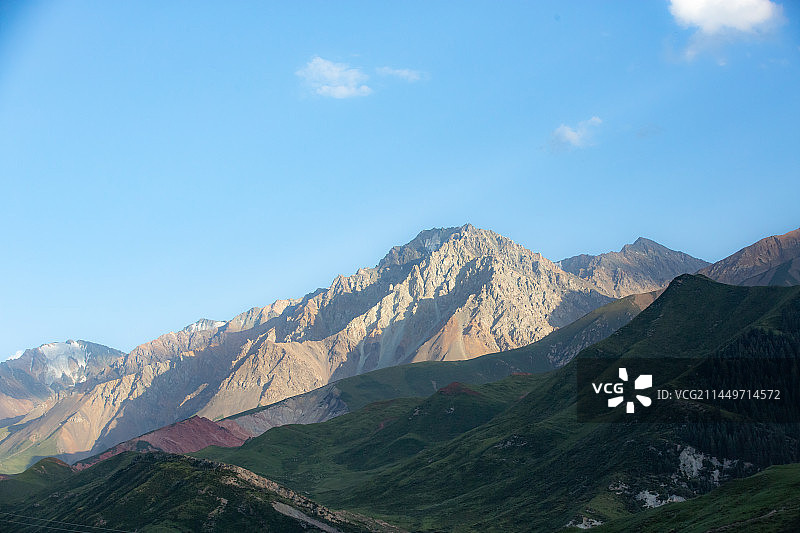 祁连县野牛沟乡G213沿途风光图片素材