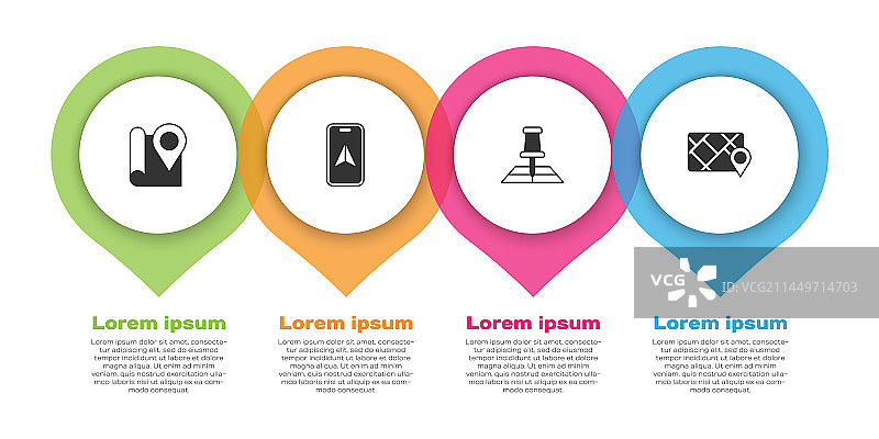 城市定位折叠地图图片素材