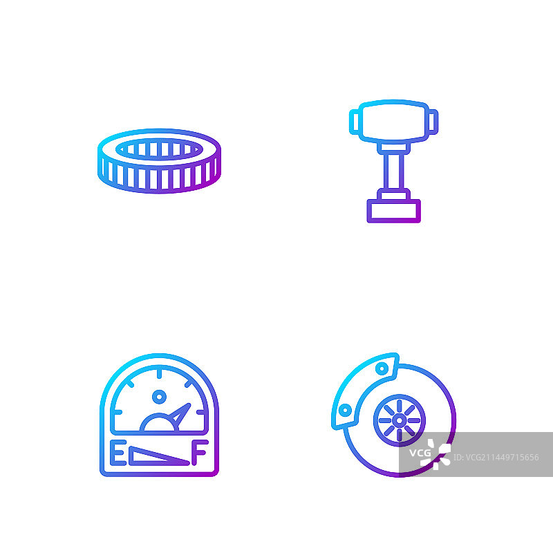 汽车刹车盘卡钳发动机燃气线条合集图片素材