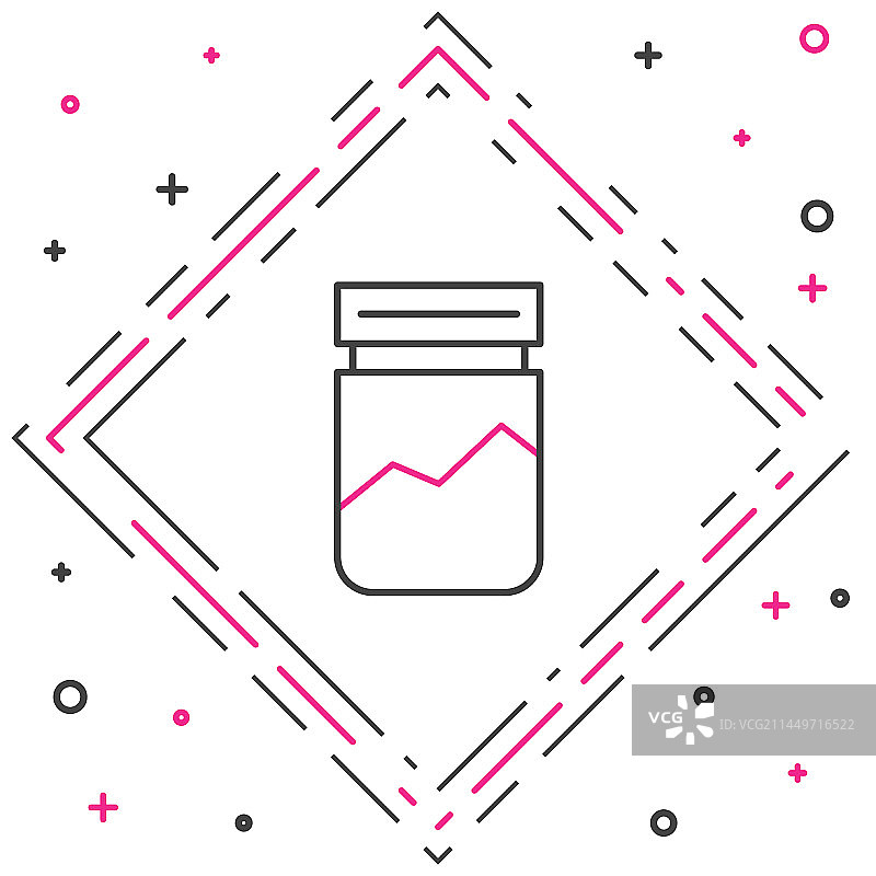 白色背景上隔离的毒品塑料袋线性图标图片素材