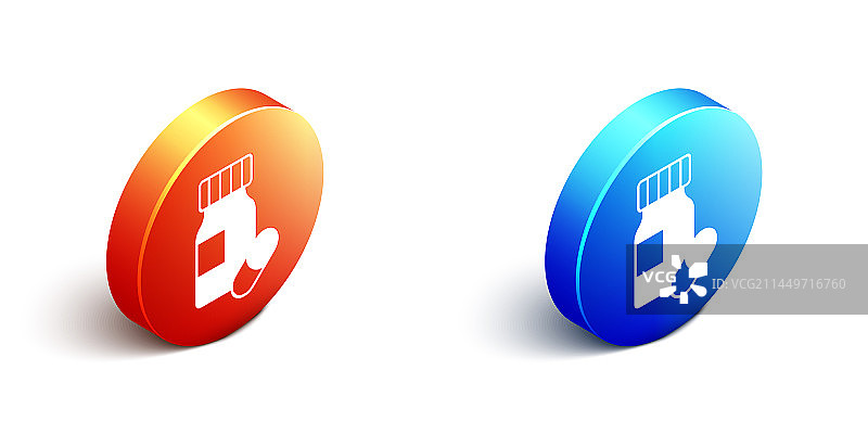 2.5D药瓶和药丸图标图片素材