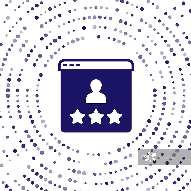 蓝色消费者或客户产品评级图标图片素材