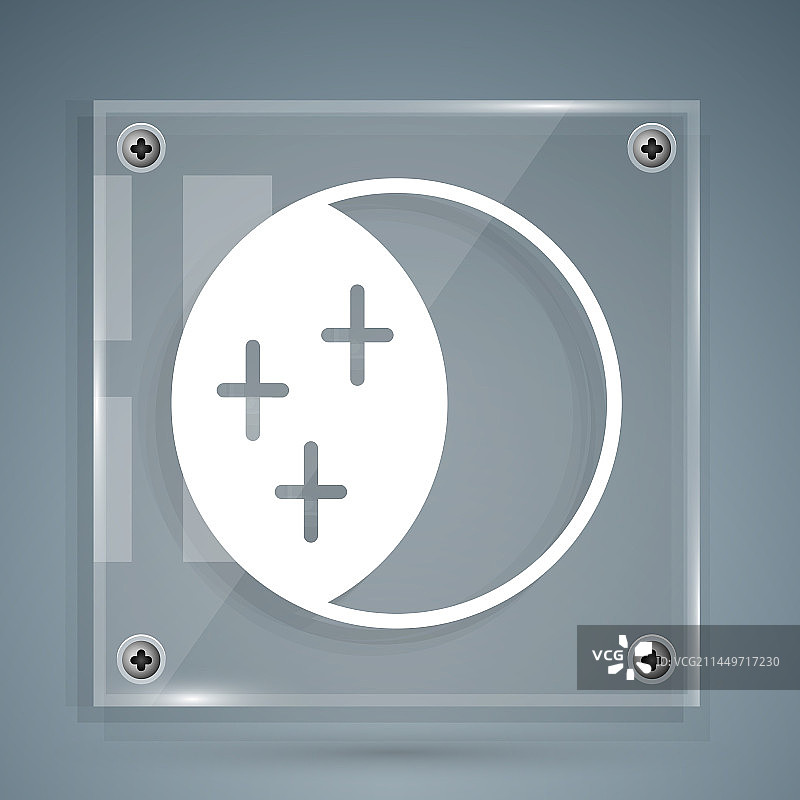 灰色背景上的白色日食图标图片素材