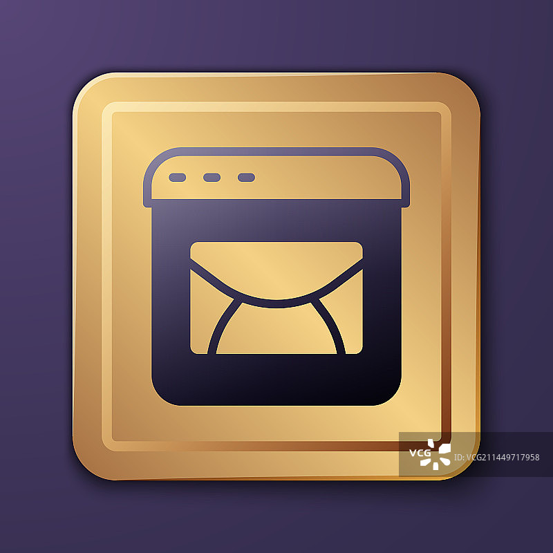 紫色邮件和电子邮件图标图片素材