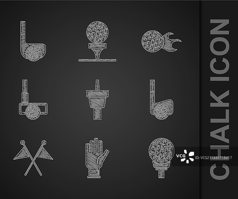 高尔夫球T恤、手套和球杆素材图片素材